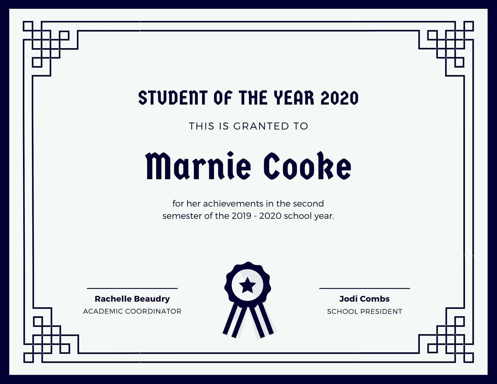 Free Printable, Customizable Student Certificate Templates  Canva Inside Student Of The Year Award Certificate Templates