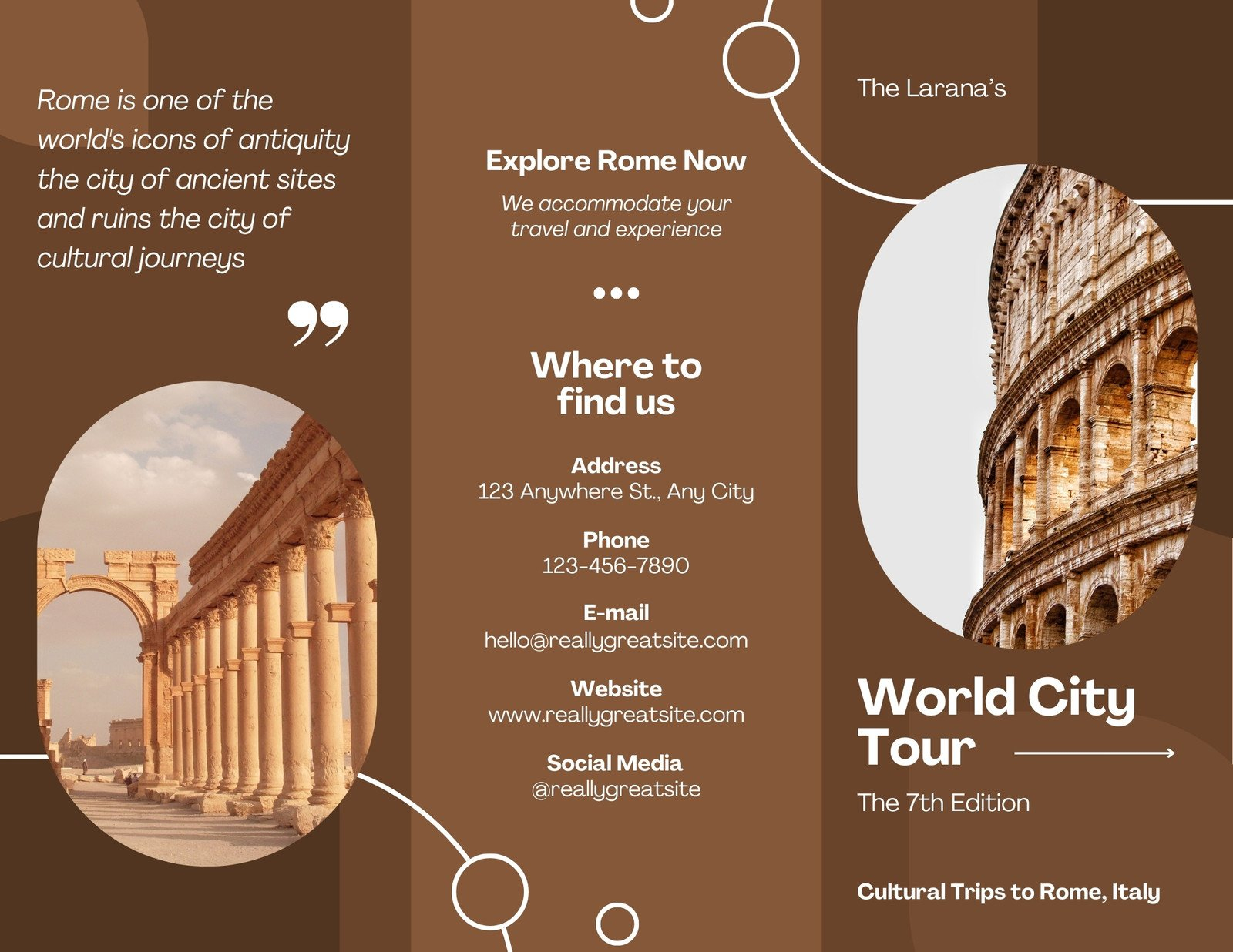 Free, printable, customizable travel brochure templates  Canva Inside Travel Brochure Template For Students