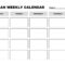 Free, Printable, Customizable Weekly Calendar Templates  Canva Inside Blank Scheme Of Work Template