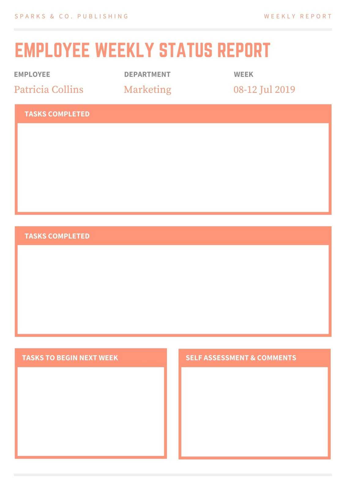 Free Printable, Customizable Weekly Report Templates  Canva Within Weekly Activity Report Template