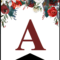 Free Printable Floral Christmas Banner Letters – Paper Trail Design With Regard To Letter Templates For Banners