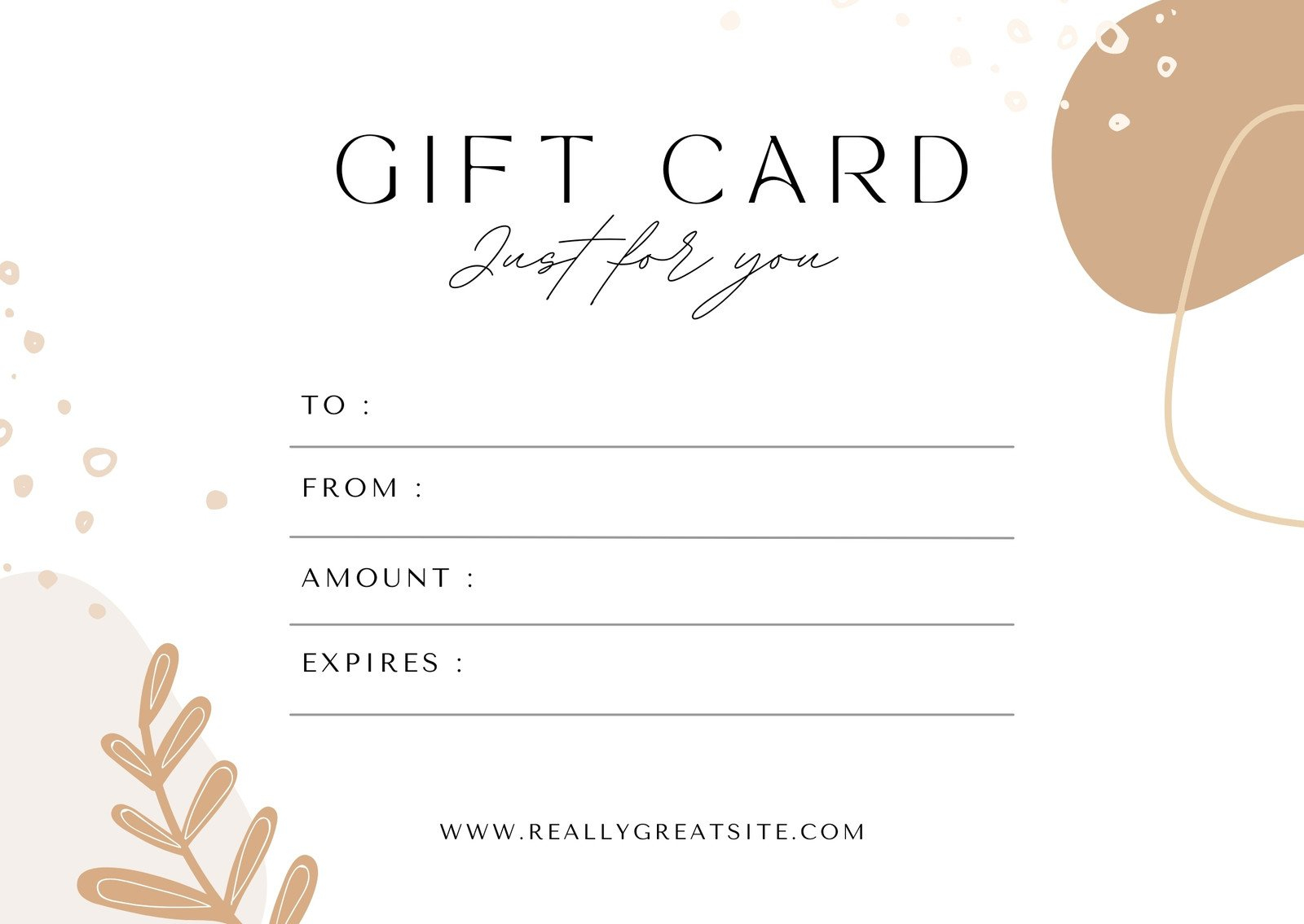 Free, printable gift certificate templates to customize  Canva For Fillable Gift Certificate Template Free