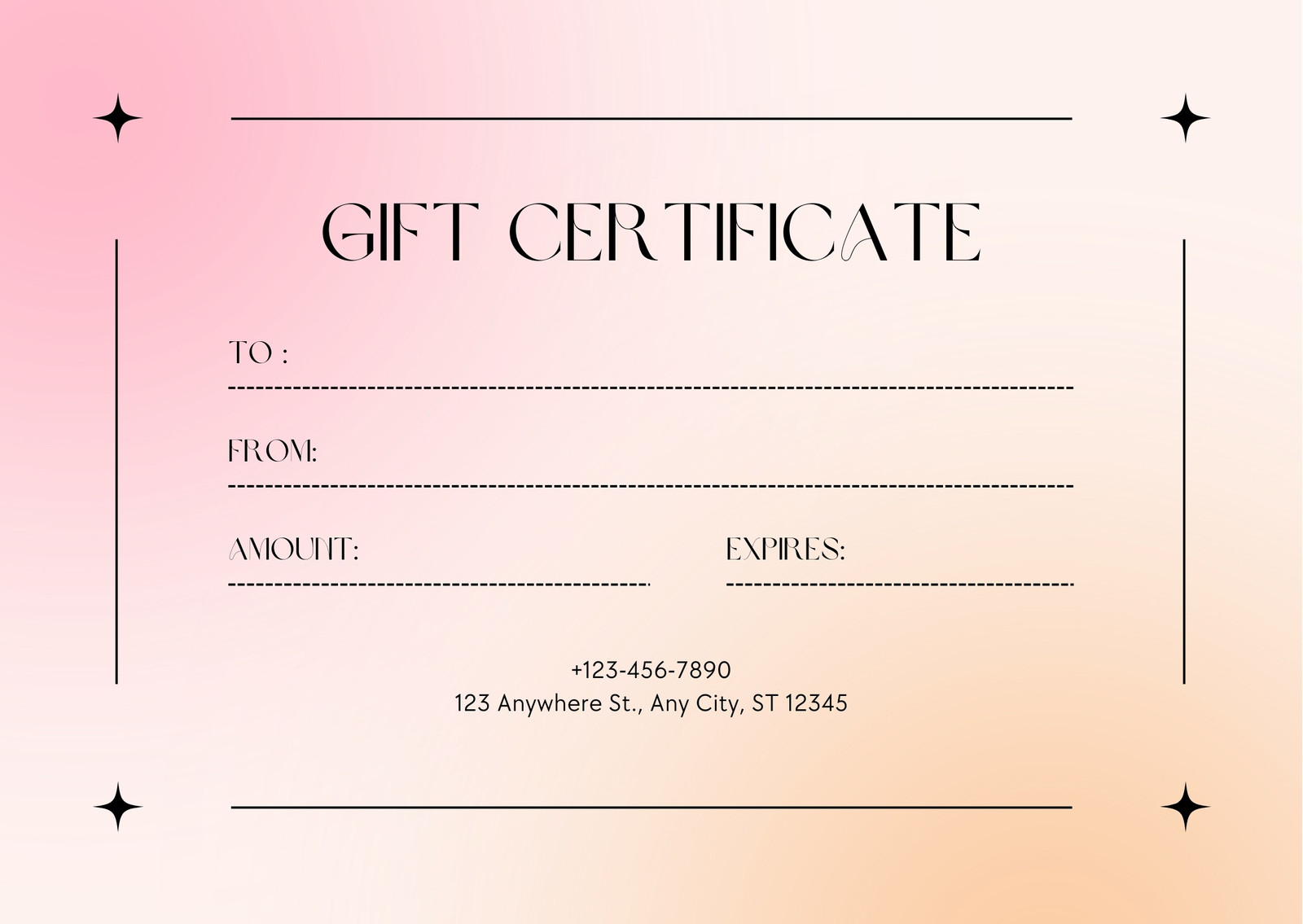 Free, printable gift certificate templates to customize  Canva