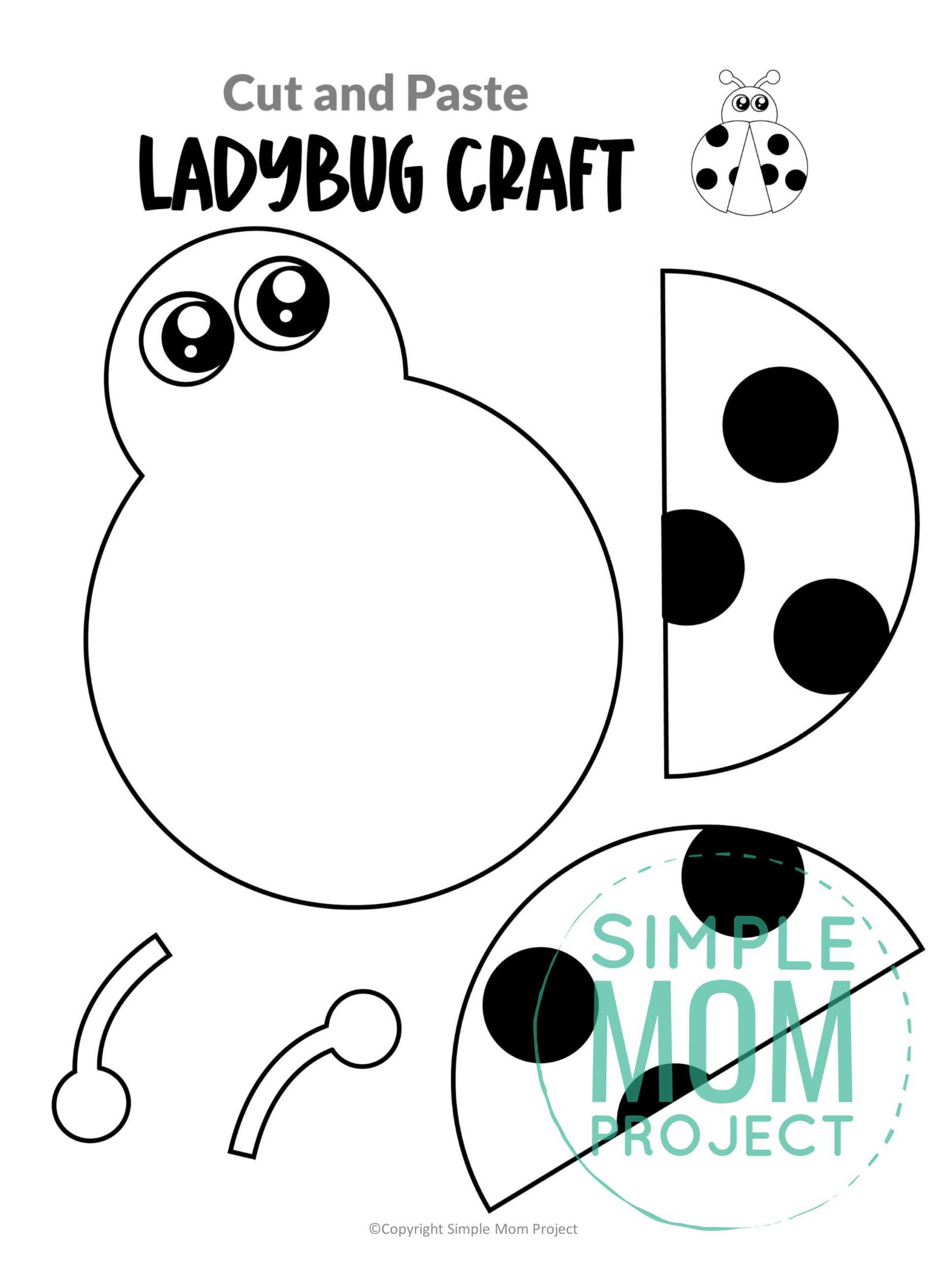 Free Printable Ladybug Craft Template – Simple Mom Project Inside Blank Ladybug Template