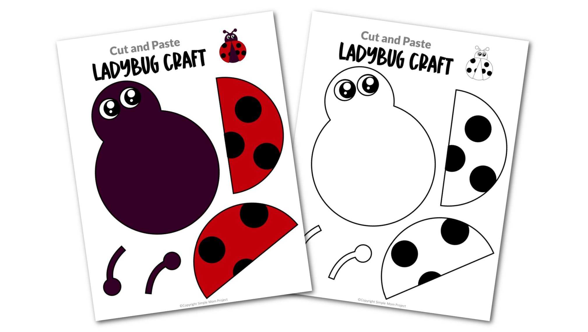 Free Printable Ladybug Craft Template – Simple Mom Project Within Blank Ladybug Template