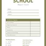 Free Printable Middle School Report Card Templates  Canva In Middle School Report Card Template