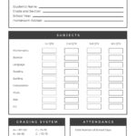 Free Printable Middle School Report Card Templates  Canva In Report Card Template Middle School