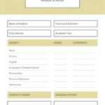 Free Printable Middle School Report Card Templates  Canva In School Progress Report Template