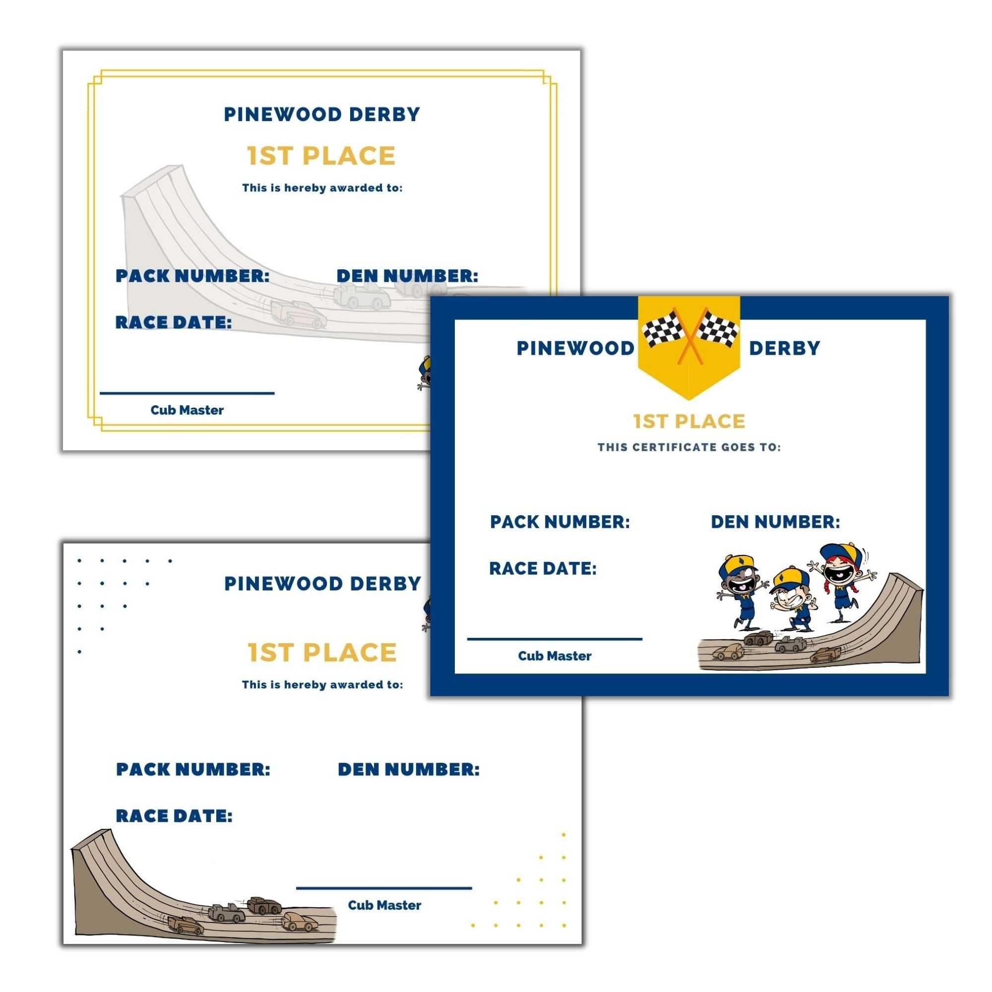 Free Printable Pinewood Derby Certificates ~ Cub Scout Ideas For Pinewood Derby Certificate Template