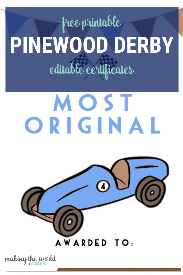 Free Printable Pinewood Derby Certificates ~ Cub Scout Ideas In Pinewood Derby Certificate Template