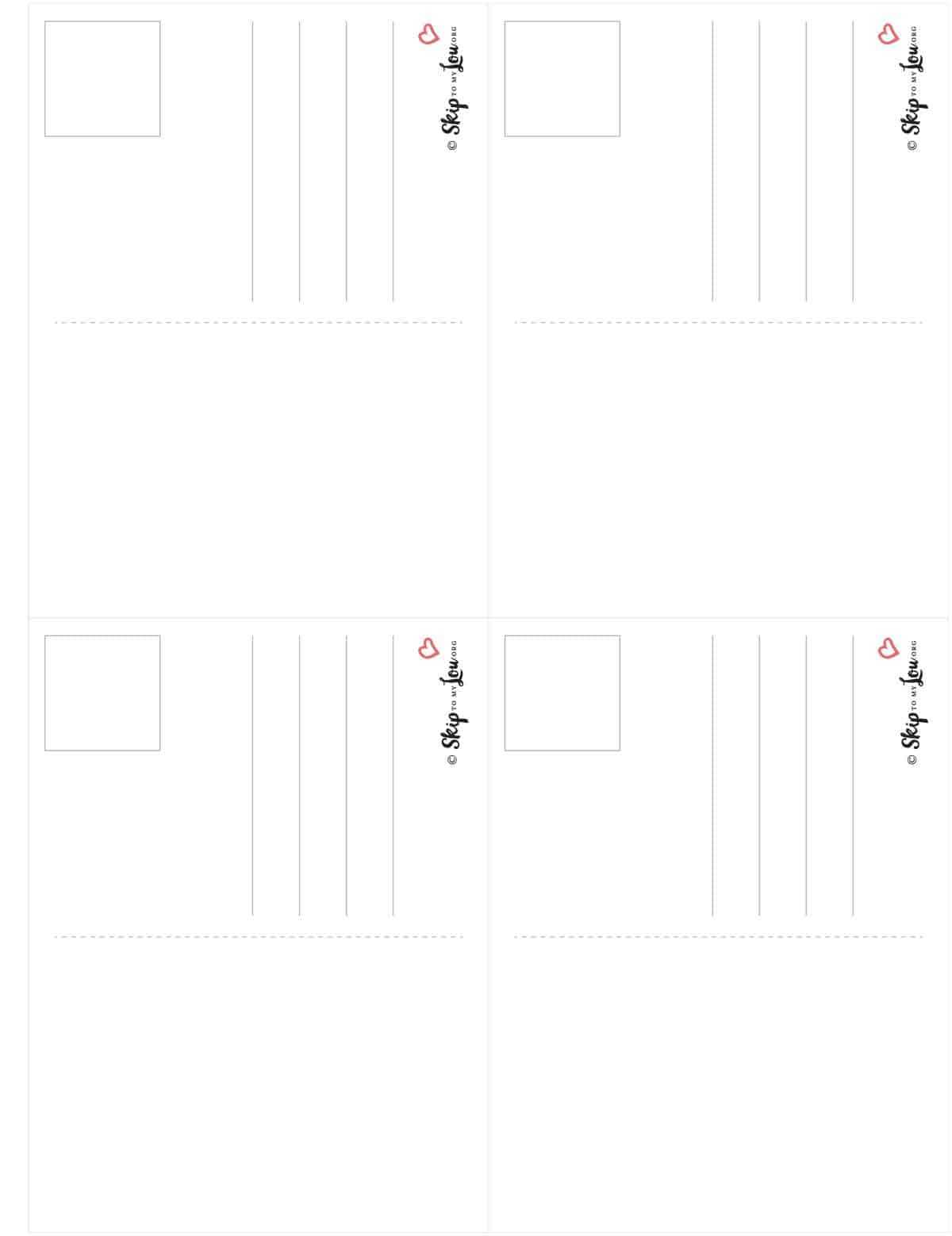 Free Printable Postcards to Encourage Friends Skip To My Lou Regarding Free Blank Postcard Template For Word Free Printable Postcards to Encourage Friends Skip To My Lou Regarding Free Blank Postcard Template For Word