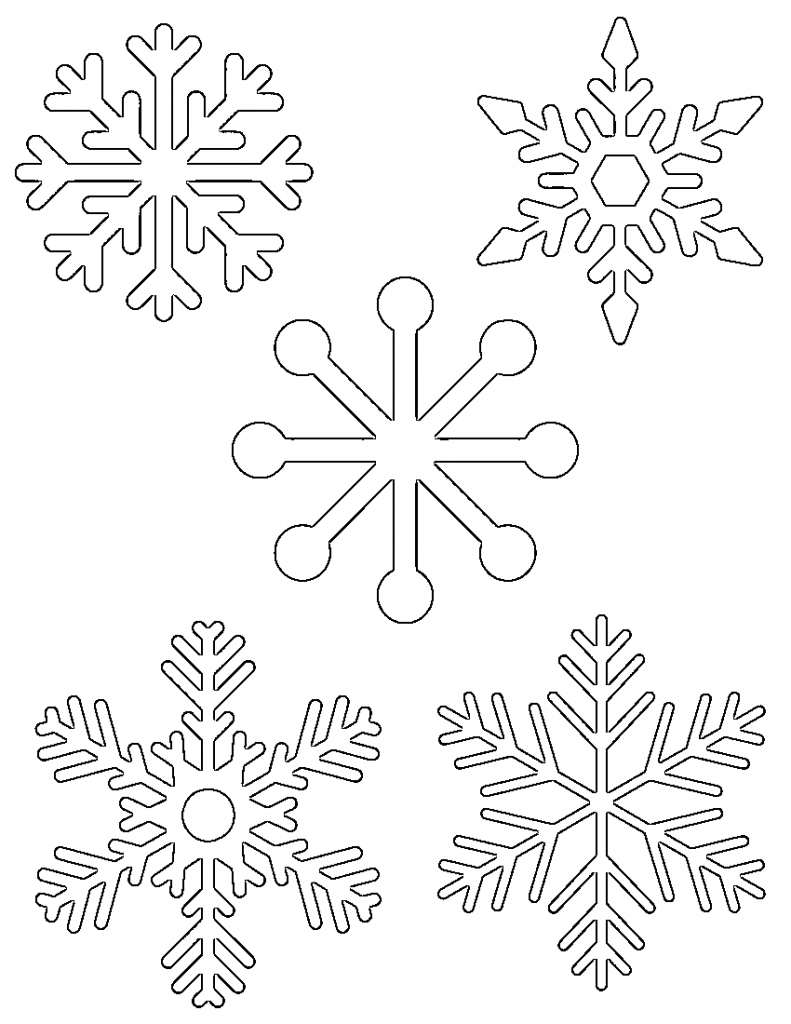 Free Printable Snowflake Templates – 10 Large & Small Stencil  In Blank Snowflake Template