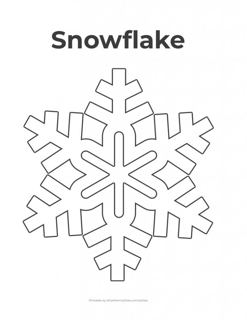 Free Printable Snowflake Templates – 10 Large & Small Stencil  Throughout Blank Snowflake Template