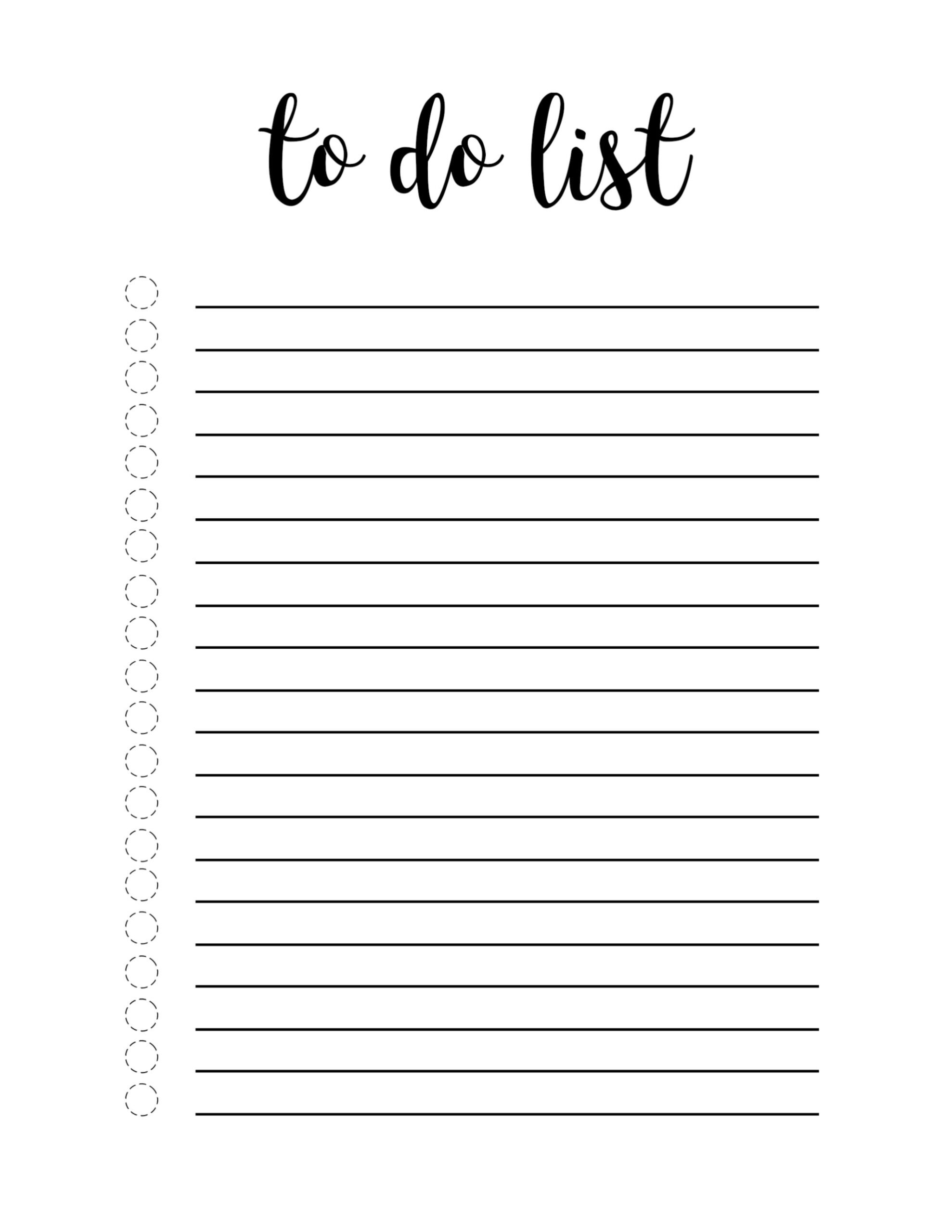 Free Printable To Do List Template – Paper Trail Design Intended For Blank To Do List Template