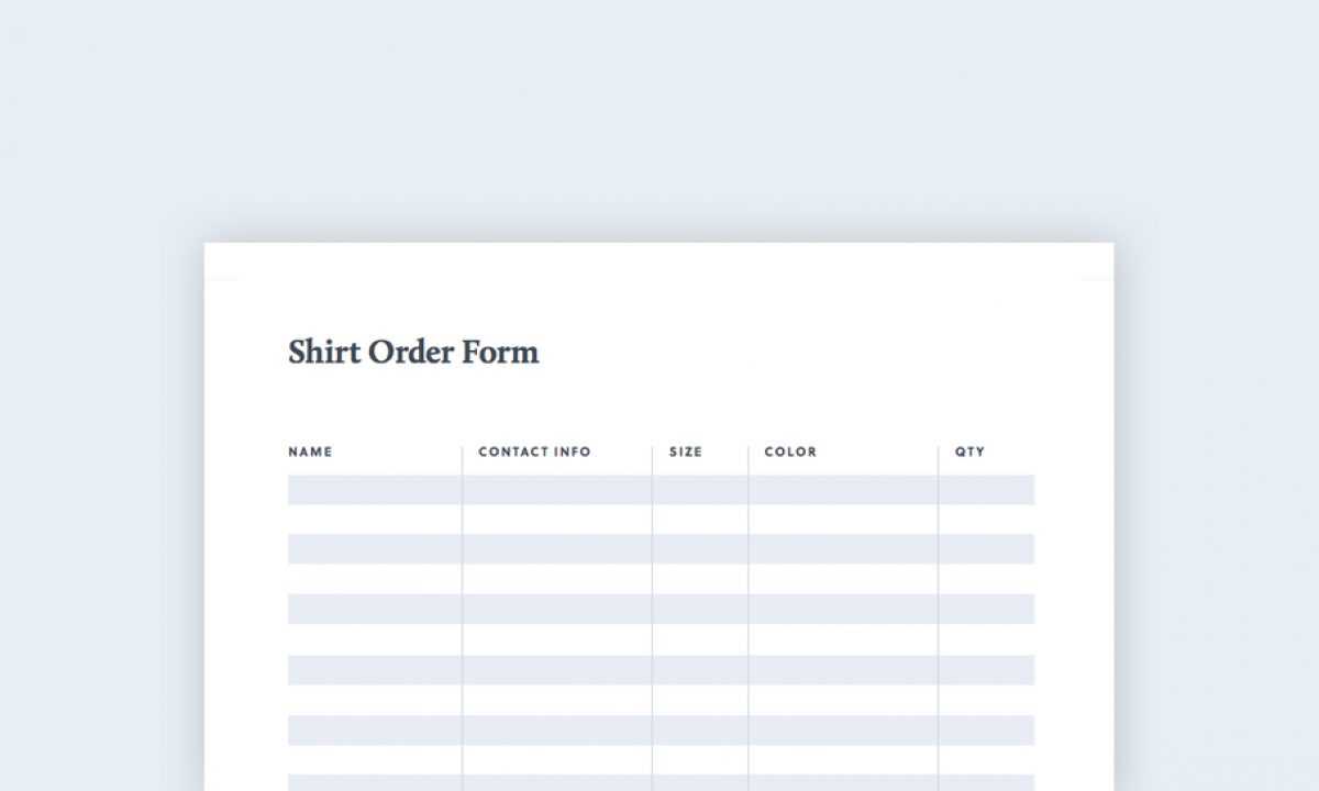 Free Printable Tshirt Order Forms, Buy Now, Factory Sale, 10% OFF  Within Blank T Shirt Order Form Template