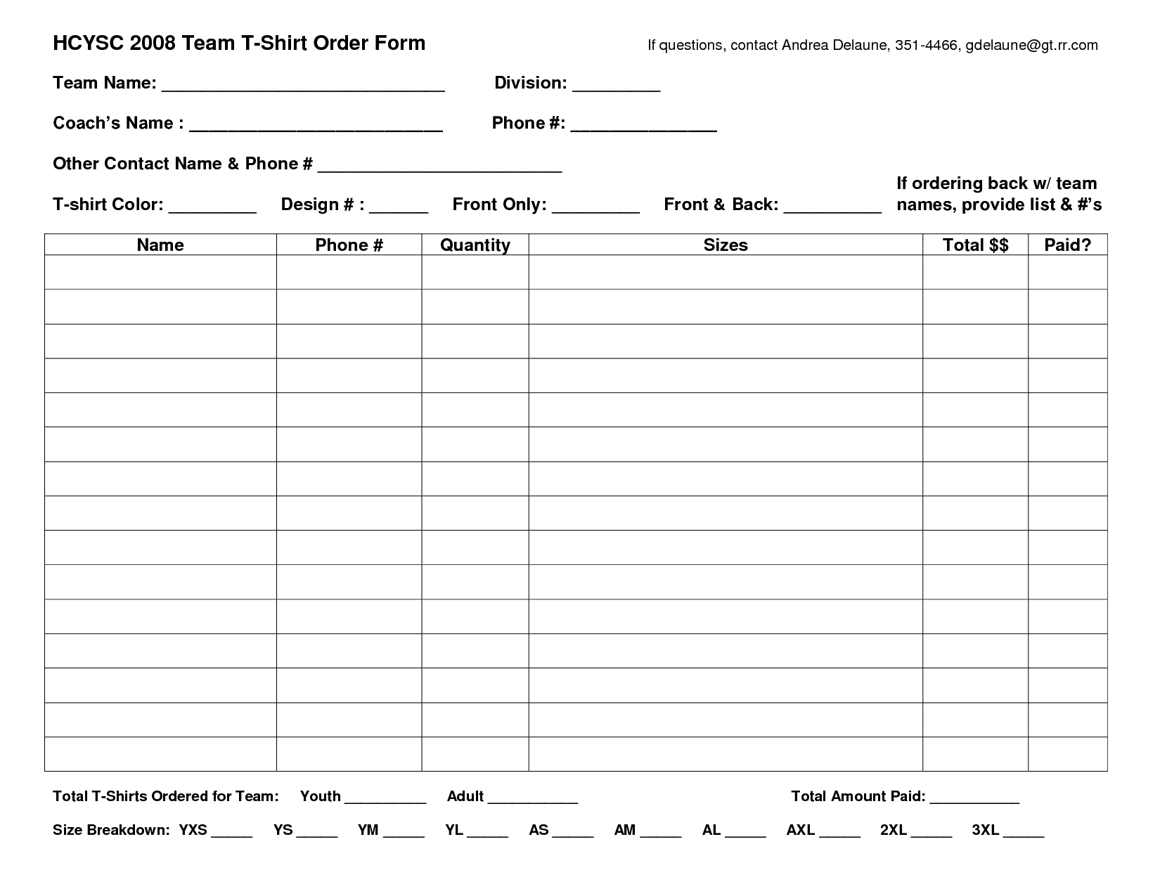 Free Printable Tshirt Order Forms, Buy Now, Store, 10% OFF  With Regard To Blank T Shirt Order Form Template