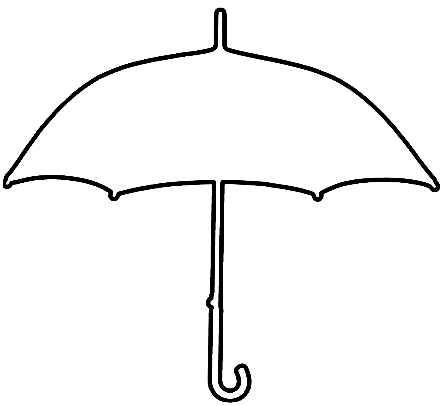 Free Printable Umbrella Template, Download Free Printable Umbrella  Pertaining To Blank Umbrella Template