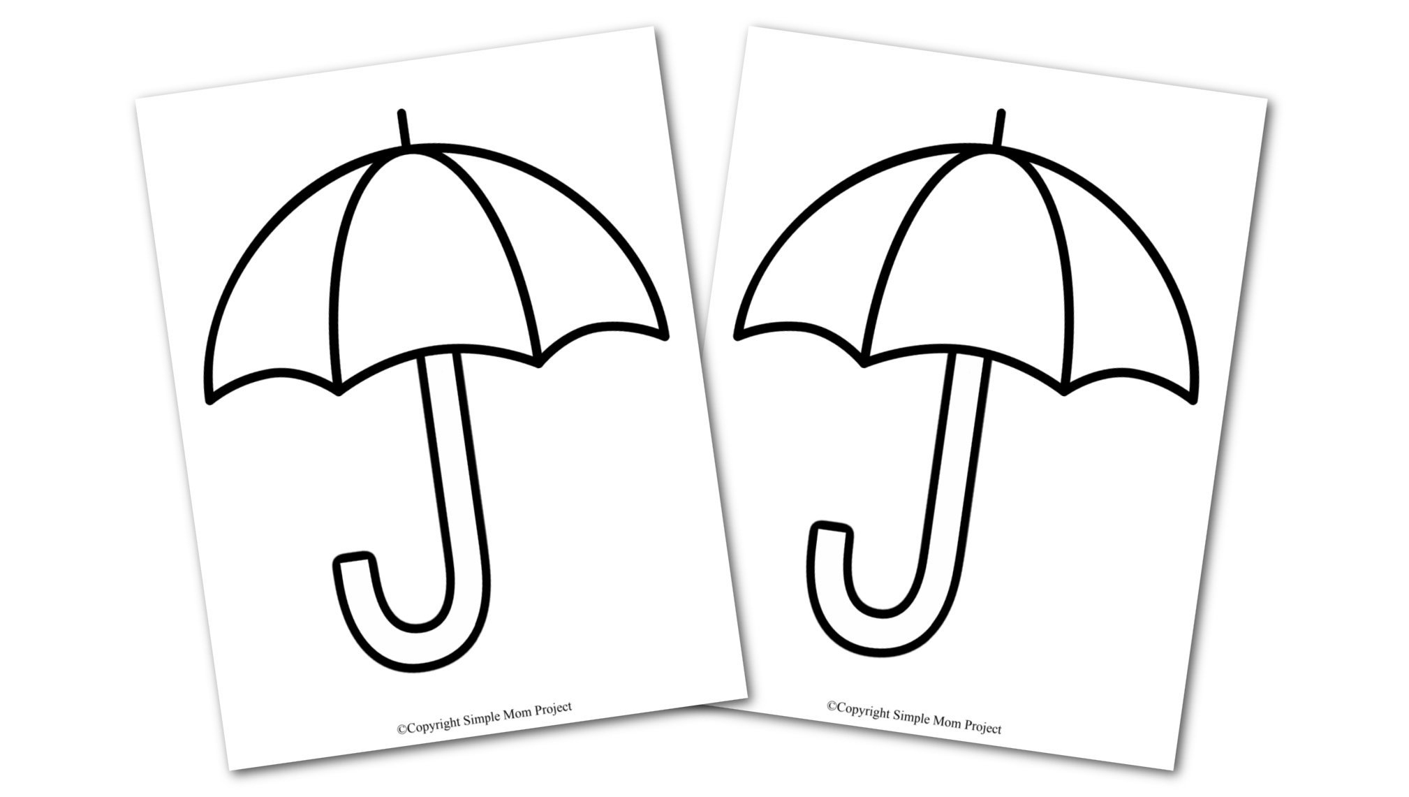 Free Printable Umbrella Template – Simple Mom Project With Regard To Blank Umbrella Template