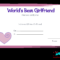 Free Printable World’s Best Girlfriend Certificates Within Love Certificate Templates