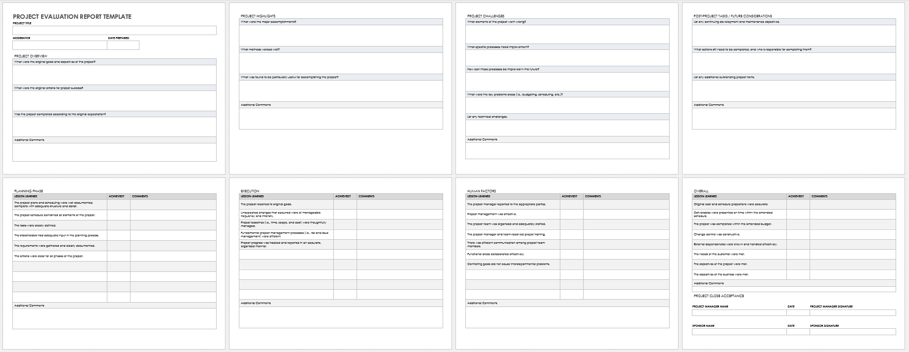 Free Project Evaluation Templates  Smartsheet Pertaining To Template For Evaluation Report