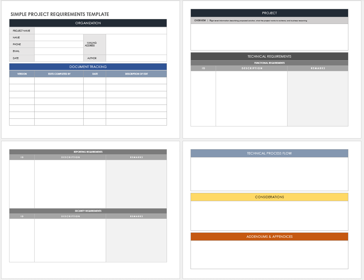 Free Project Requirement Templates  Smartsheet In Reporting Requirements Template