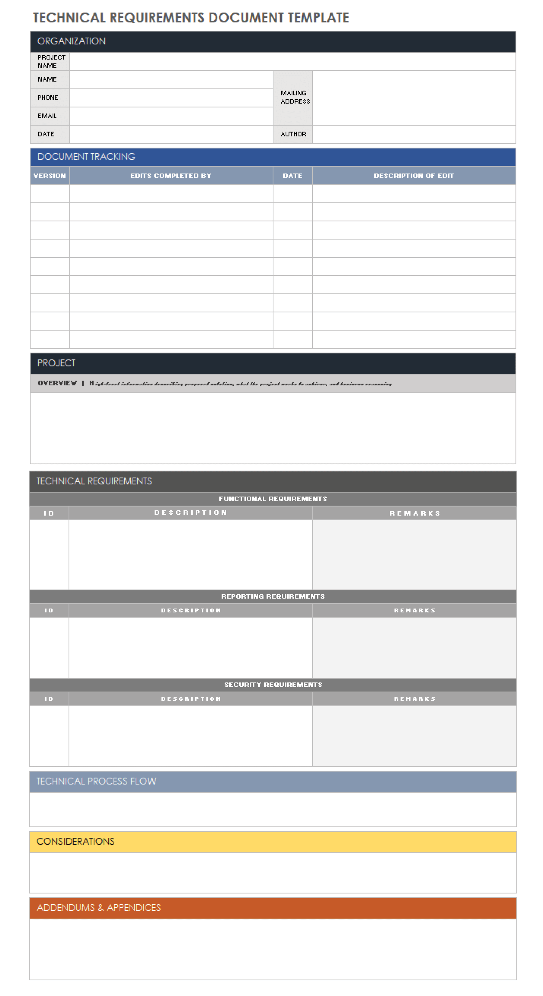 Free Project Requirement Templates  Smartsheet Regarding Reporting Requirements Template