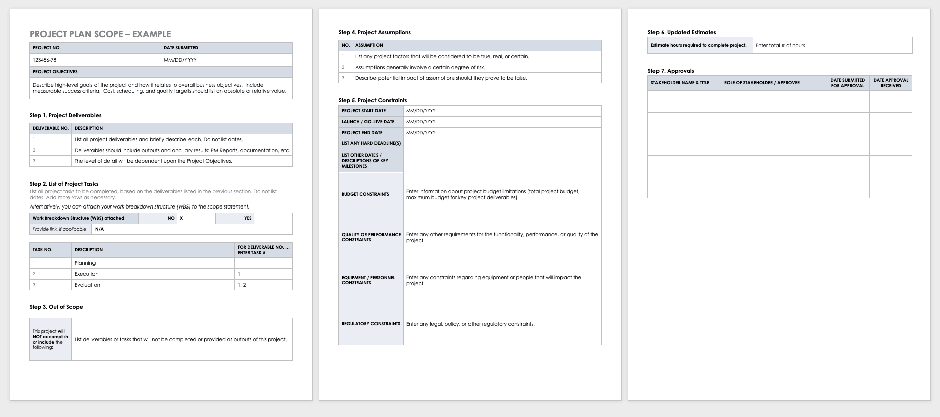 Free Project Scope Templates  Smartsheet With Baseline Report Template