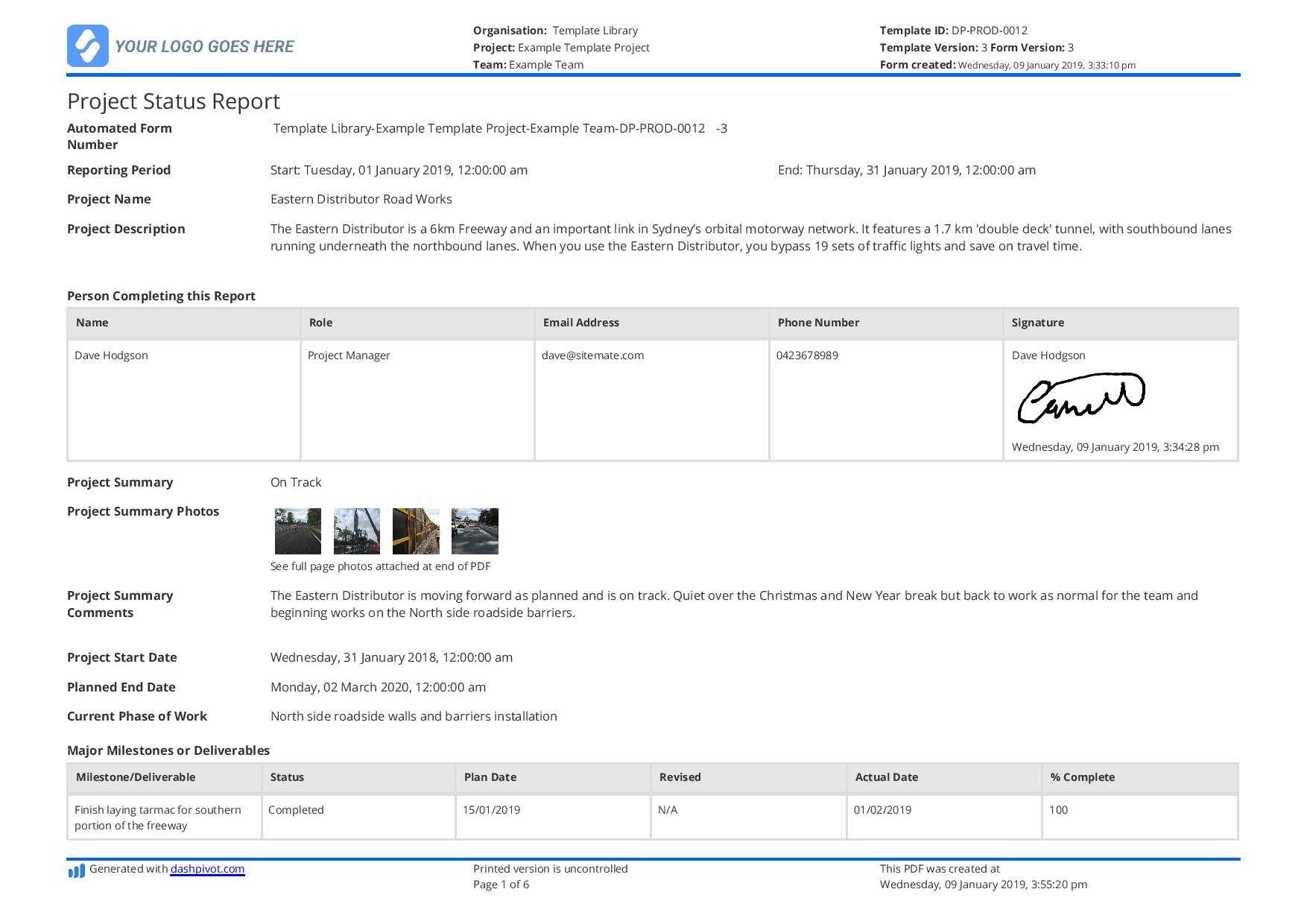 Free Project Status Report template (Better than word, excel, PPT) Throughout Production Status Report Template Free Project Status Report template (Better than word, excel, PPT) Throughout Production Status Report Template