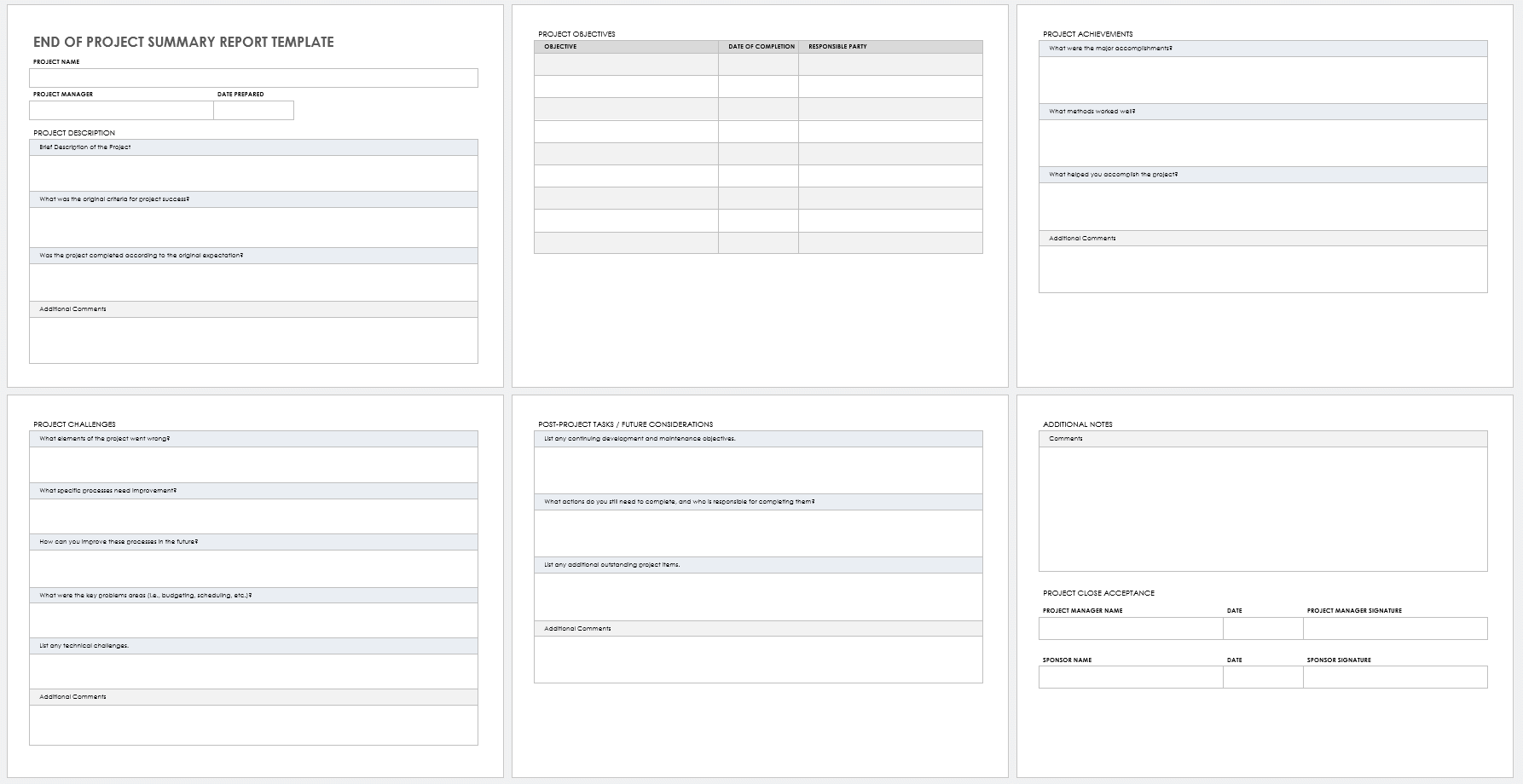 Free Project Summary Templates  Smartsheet With Regard To Template For Summary Report