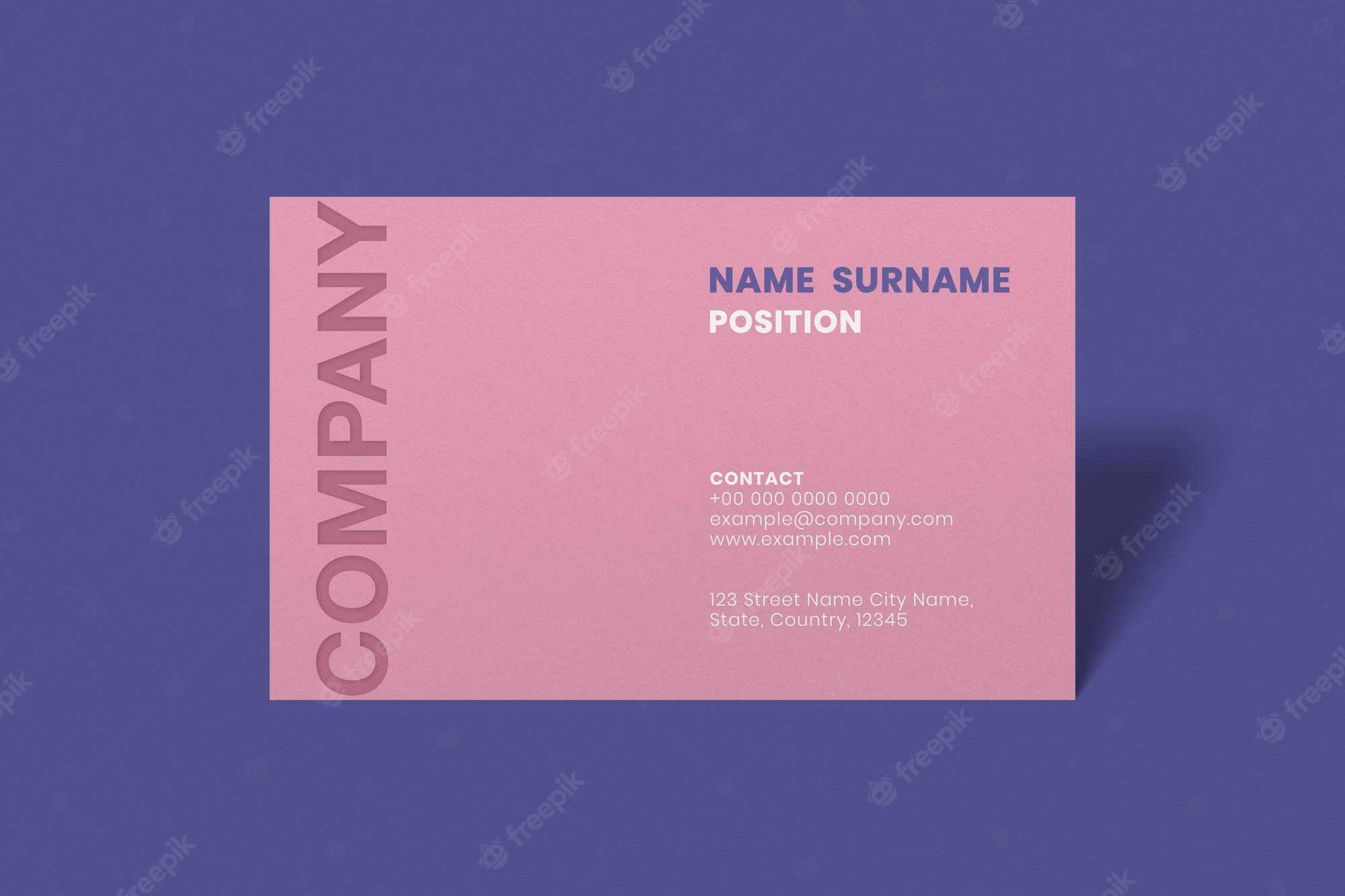 Free PSD  Blank business card on beige background template For Blank Business Card Template Psd