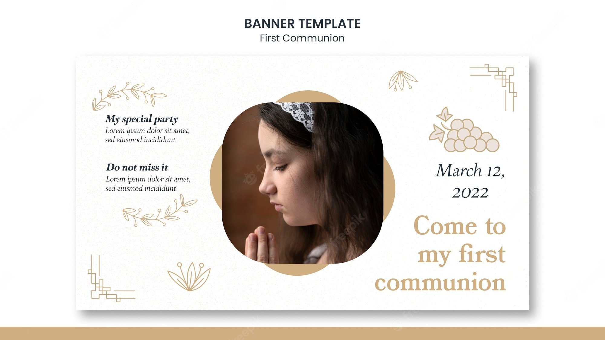 Free PSD  First communion banner template With First Holy Communion Banner Templates