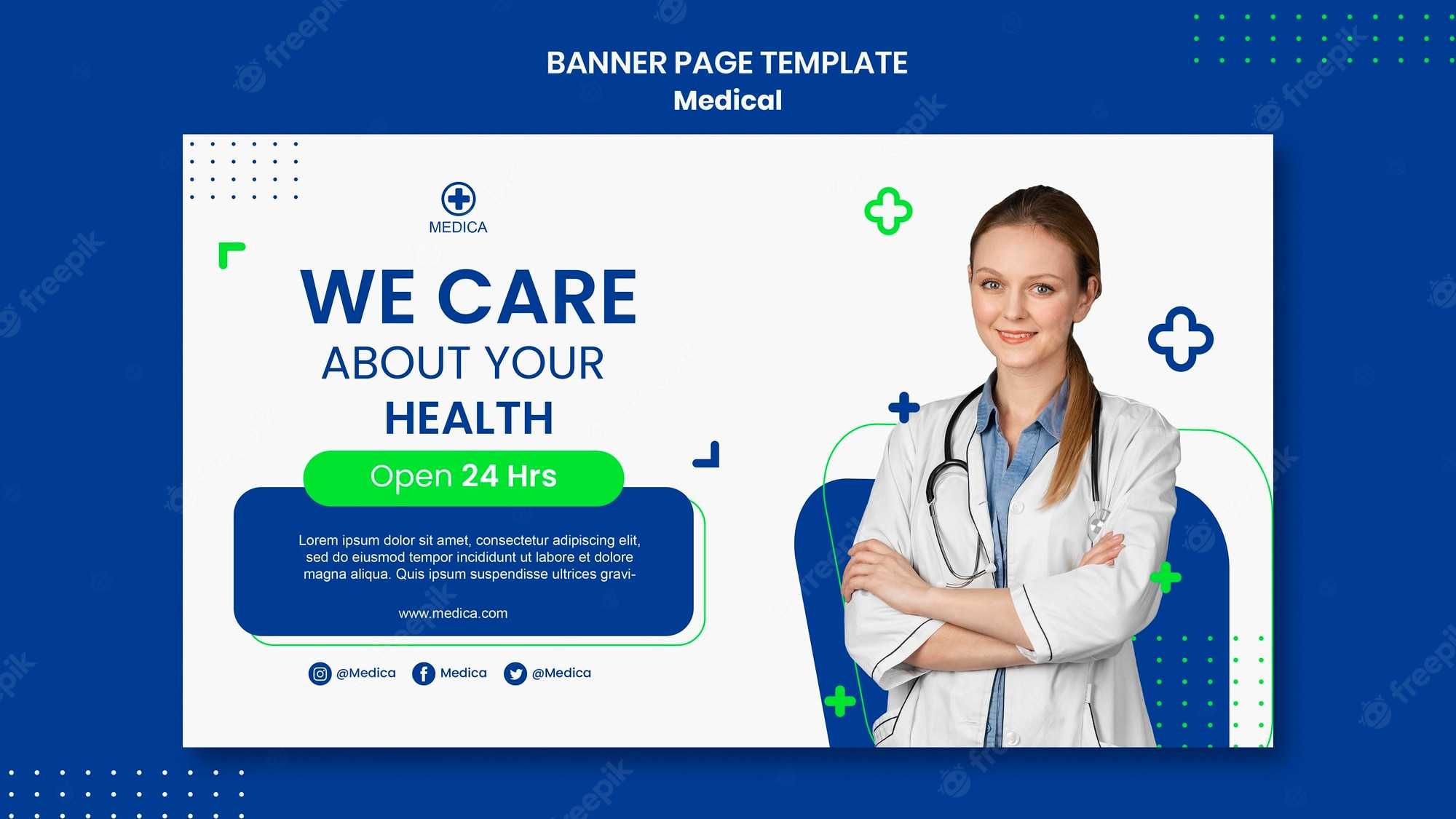 Free PSD  Medical Aid Banner Page Template Within Medical Banner Template