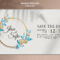Free PSD  Save the date floral banner template