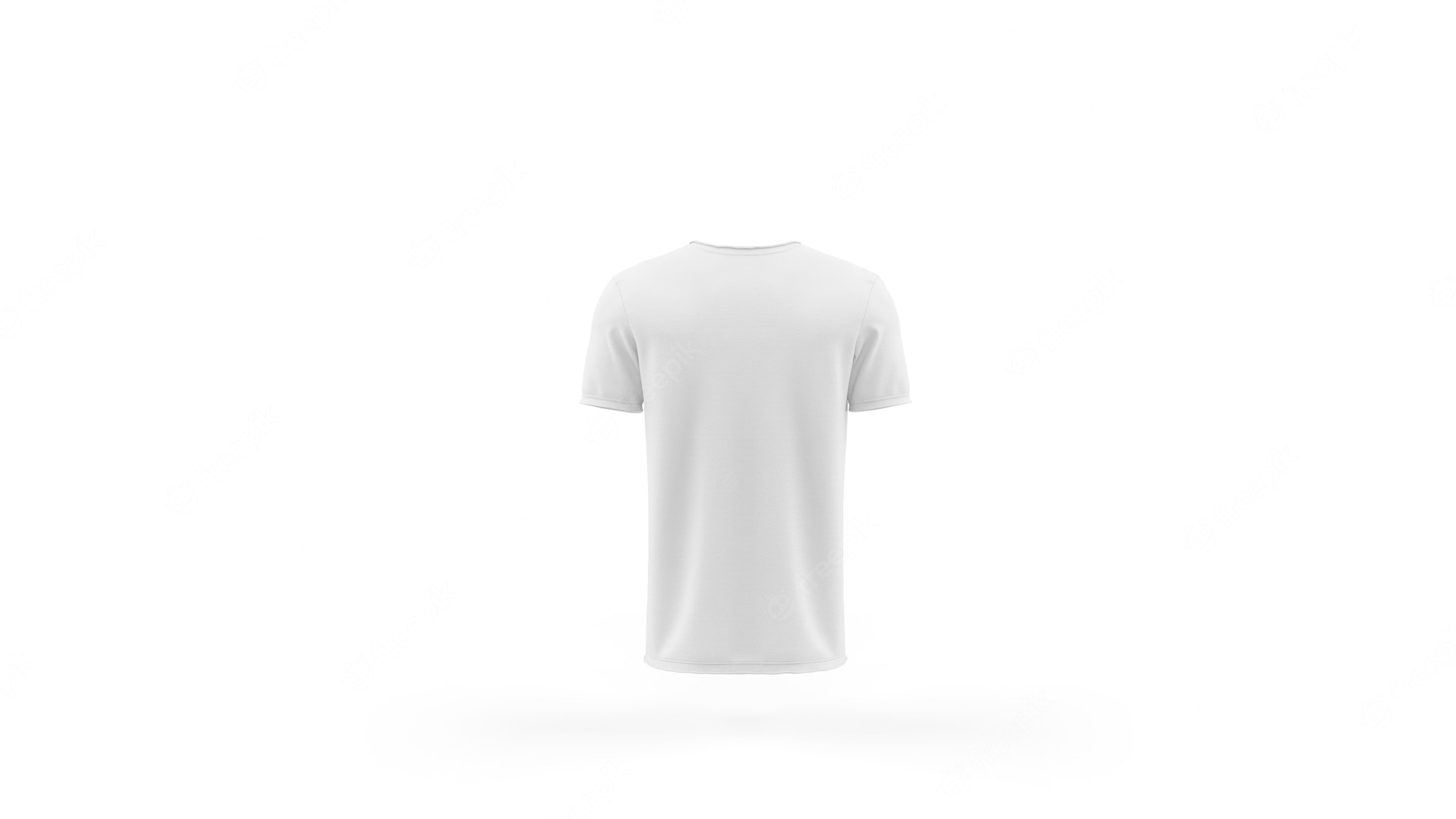 Free PSD  White t-shirt mockup template isolated, back view Intended For Blank T Shirt Design Template Psd