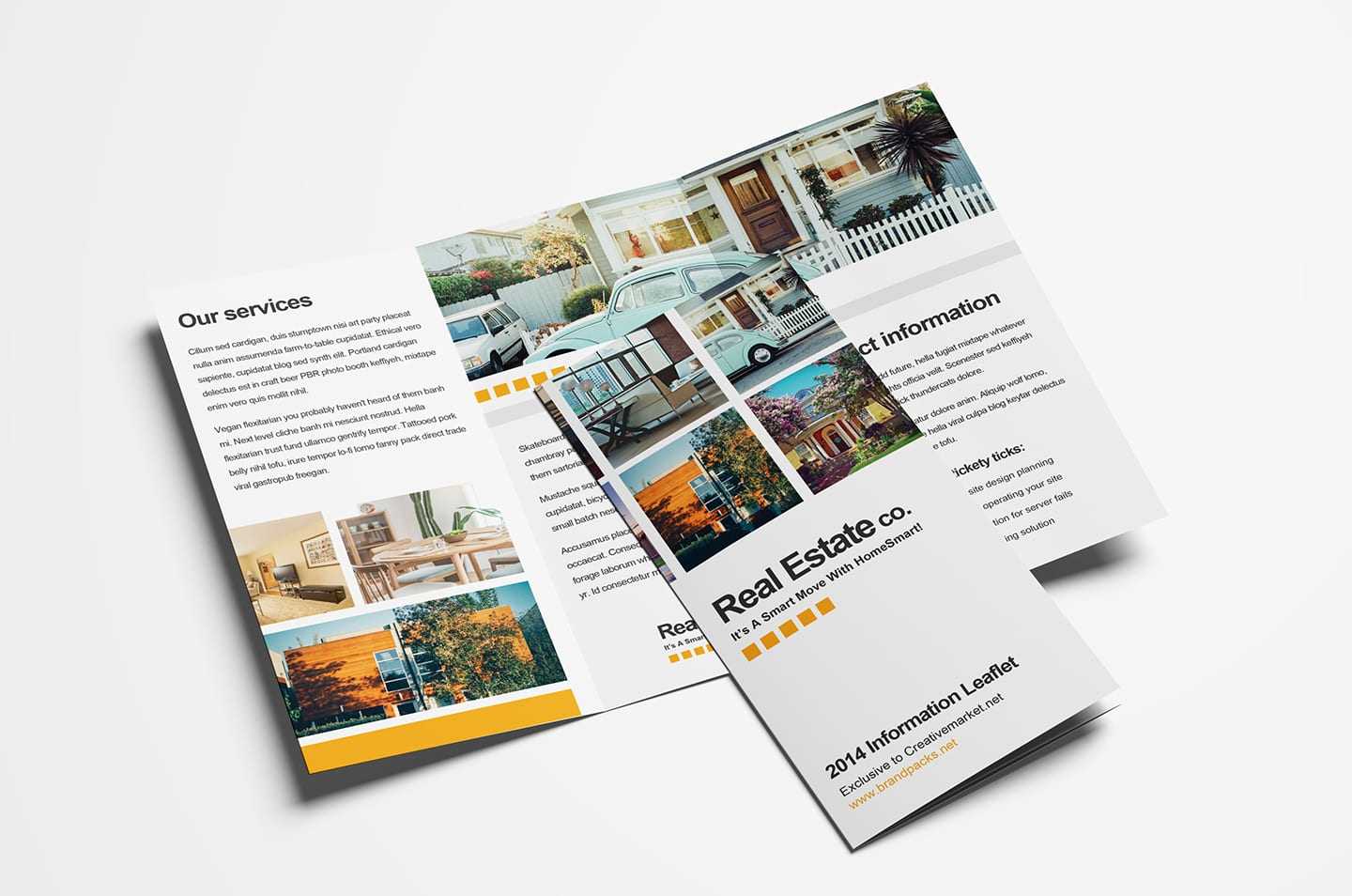 Free Real Estate Trifold Brochure Template In PSD, Ai & Vector  For Real Estate Brochure Templates Psd Free Download