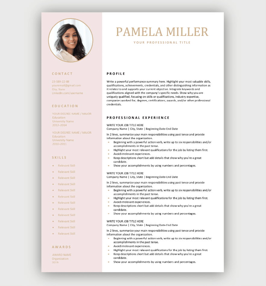 Free Resume Templates For Microsoft Word  Download Now For Free Blank Cv Template Download