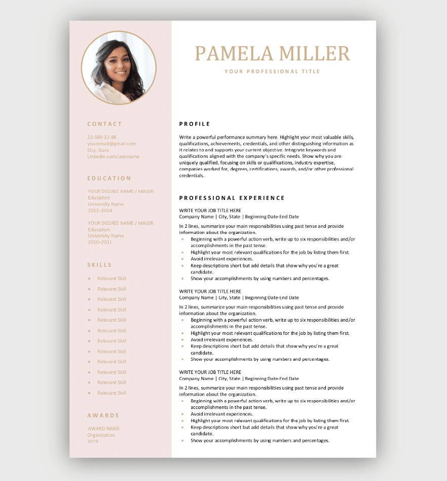 Free Resume Templates for Microsoft Word  Download Now