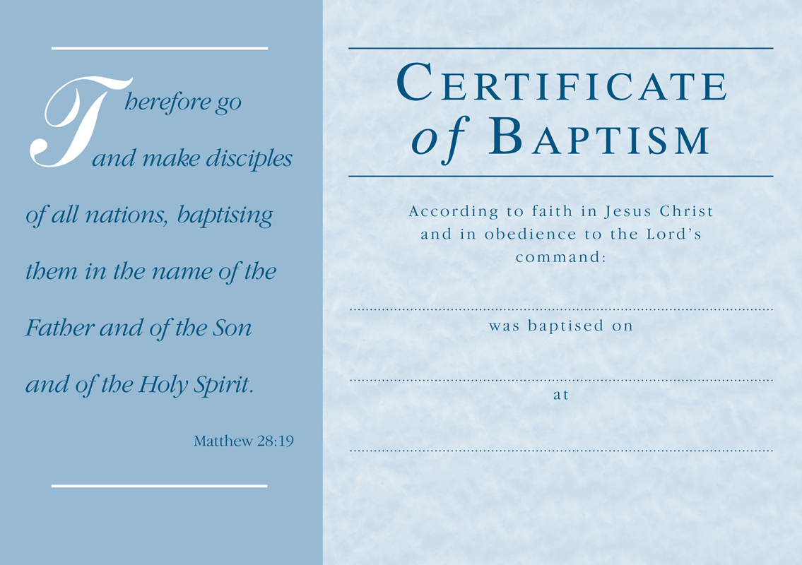 ❤️Free Sample Certificate Of Baptism form Template❤️ Within Christian Baptism Certificate Template