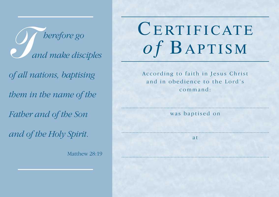 ❤️Free Sample Certificate Of Baptism Form Template❤️ Within Christian Baptism Certificate Template