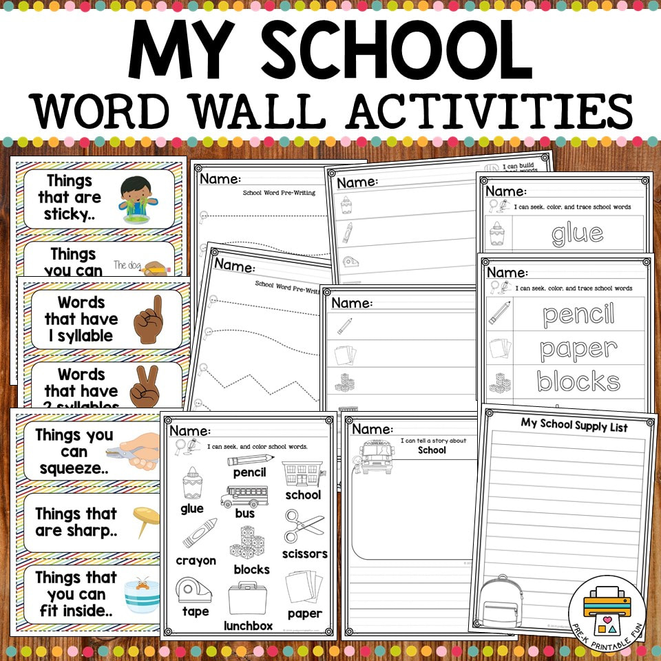 Free School Word Wall Cards Inside Blank Word Wall Template Free