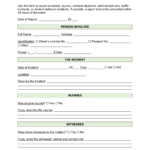Free Security Guard Incident Report Template – Word  PDF – EForms For Physical Security Report Template