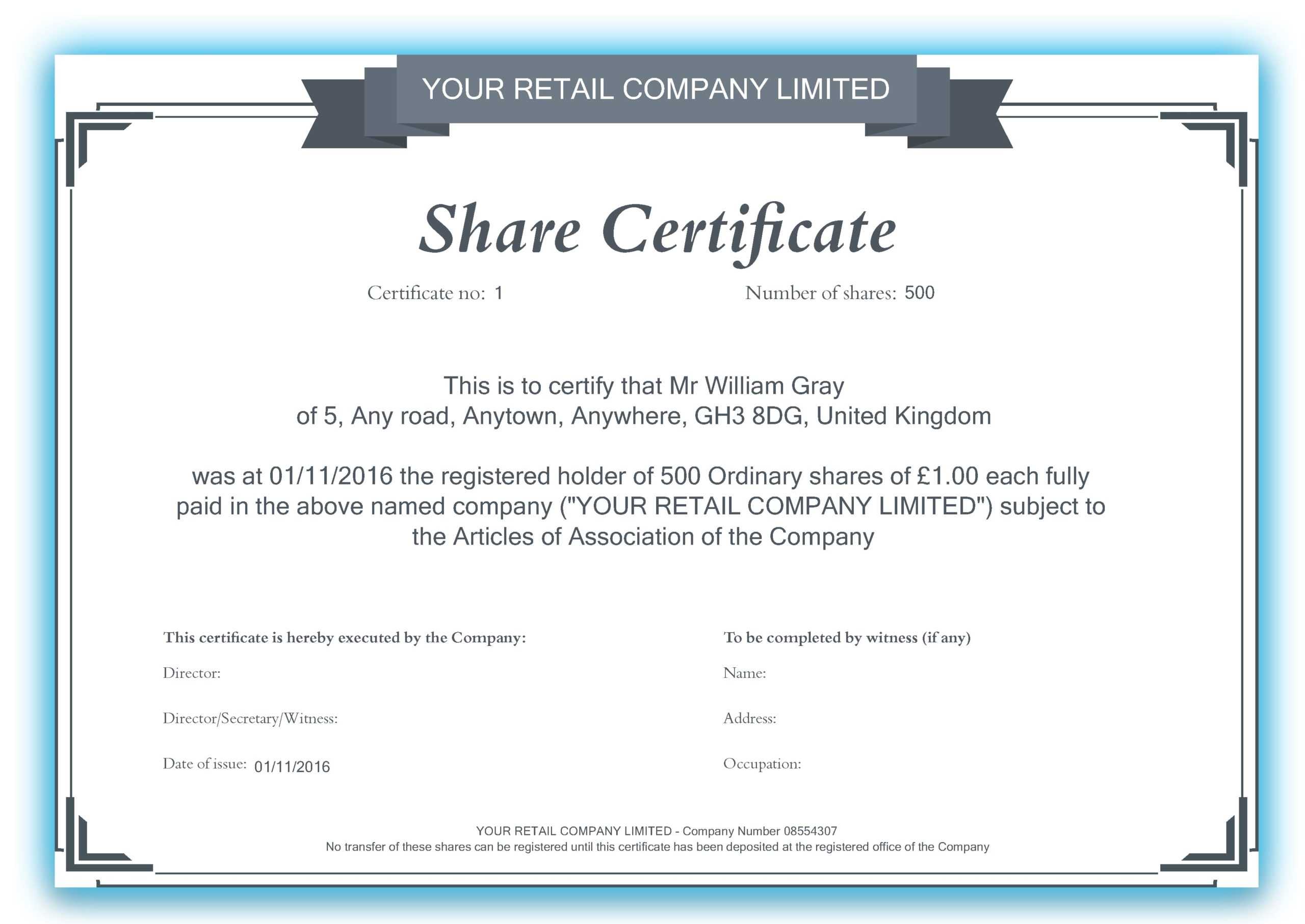 Free Share Certificate Template - Uniwide Formations In Blank Share Certificate Template Free Free Share Certificate Template - Uniwide Formations In Blank Share Certificate Template Free