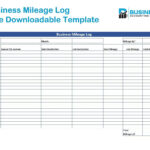 Free Simple Mileage Log Template For Small Business With Regard To Gas Mileage Expense Report Template
