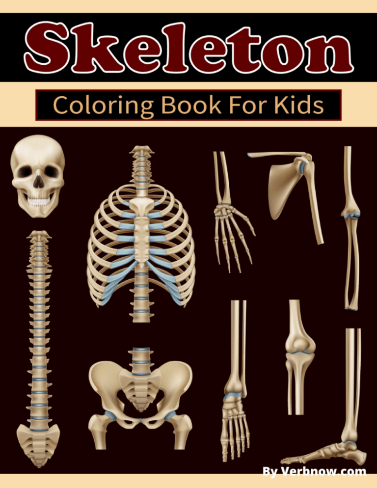 Free SKELETON Coloring Pages for - Free Skeleton Coloring Pages For Download Printable Pdf Verbnow Regarding Skeleton Book Report Template 768x994 