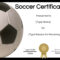 Free Soccer Certificate Maker  Edit Online And Print At Home Intended For Soccer Award Certificate Template