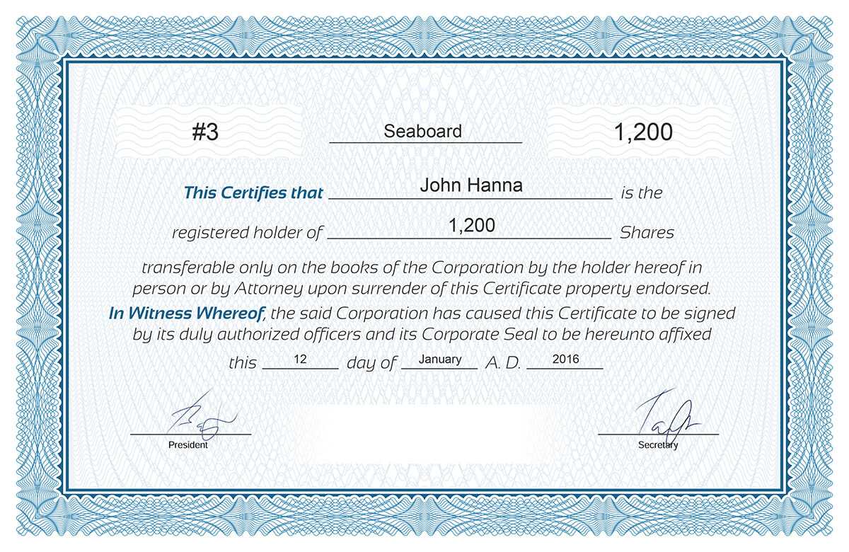 Free stock certificate online generator Within Blank Share Certificate Template Free Free stock certificate online generator Within Blank Share Certificate Template Free