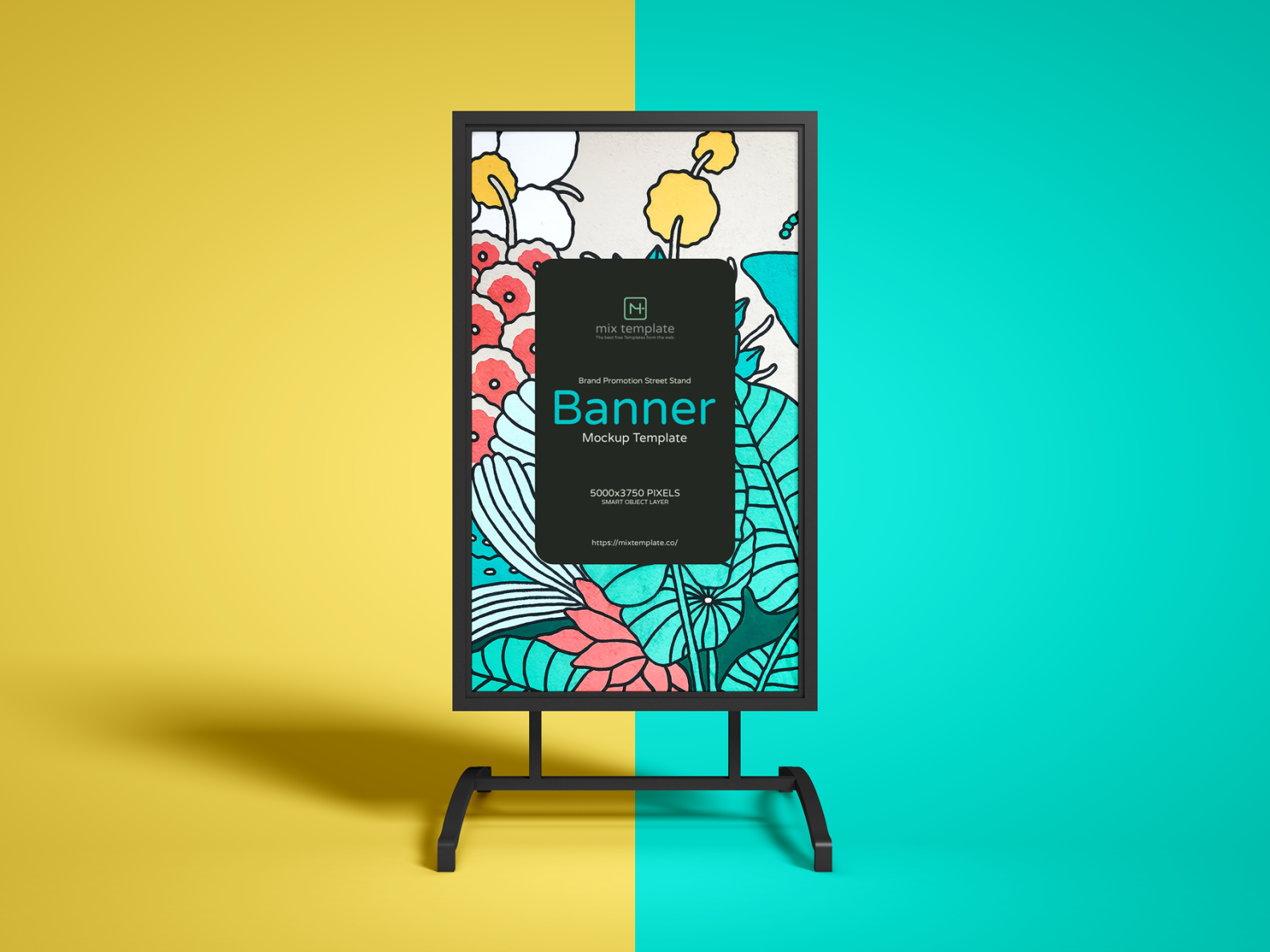 Free Street Stand Banner Mockup Template by Mix Template on Dribbble Pertaining To Street Banner Template