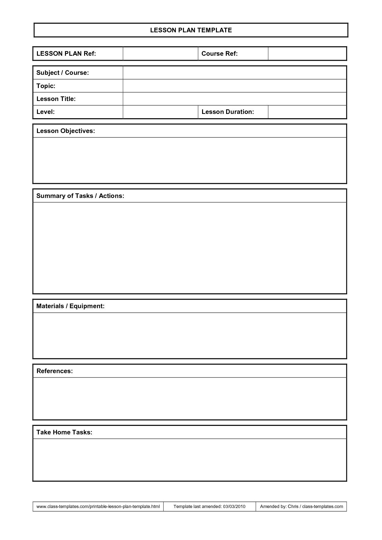 Free Teaching plan templates & formats for students - With Blank Syllabus Template