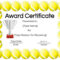 Free Tennis Certificates  Edit Online And Print At Home Regarding Tennis Certificate Template Free