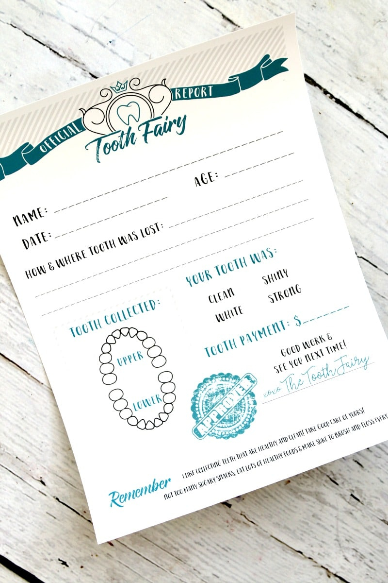 FREE) Tooth Fairy Certificate - Printable! - MomDot